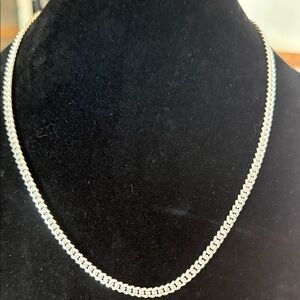 Classic 925 Sterling Silver-Curb Chain Necklace - 24”